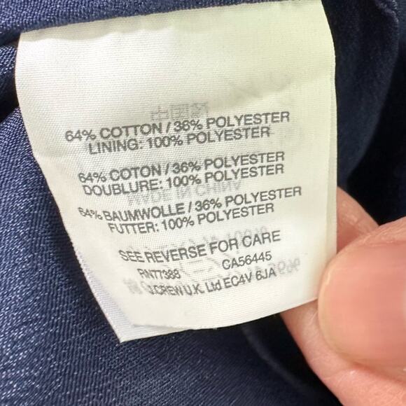 J. Crew Shift Dress E8993 Blue  Striped Scalloped Hem Grommets Size 2 - Picture 7 of 16